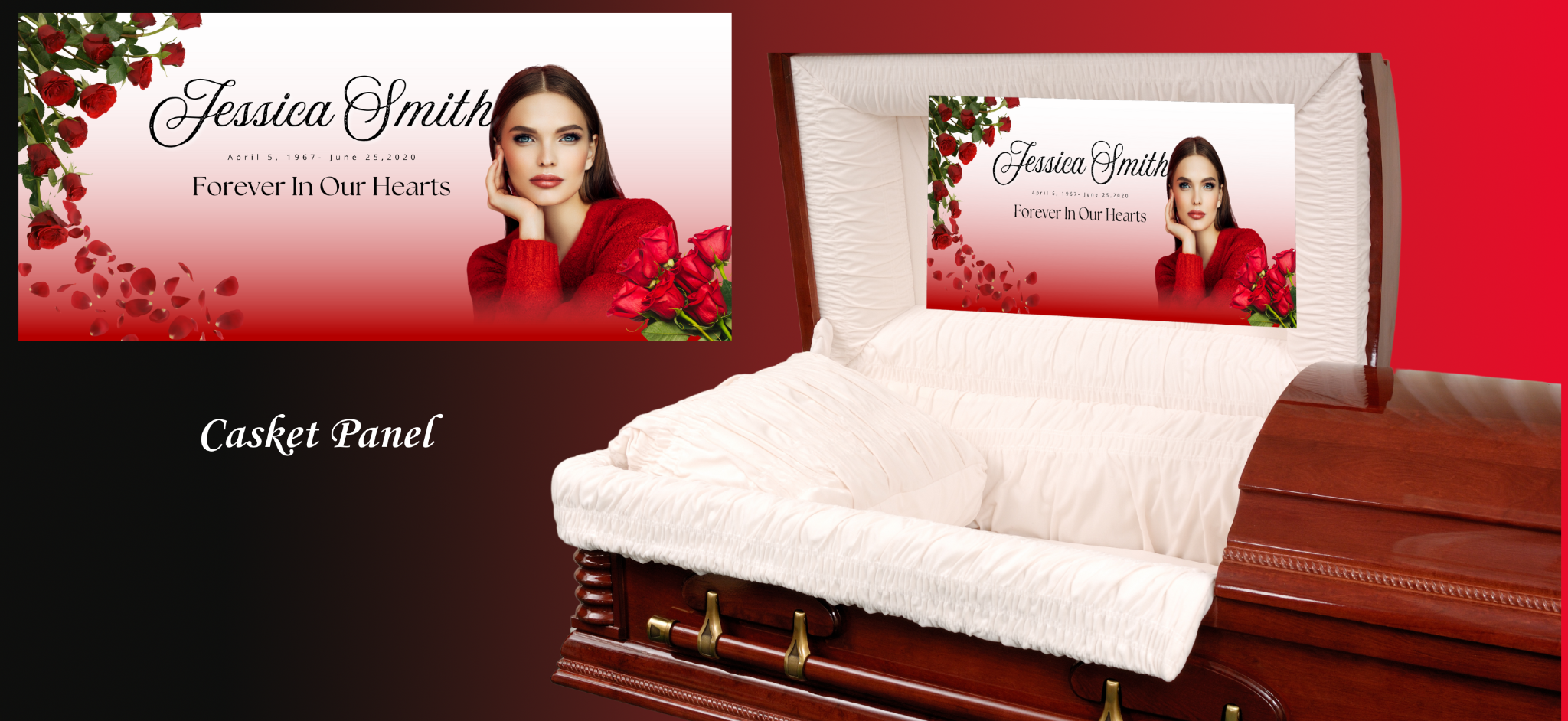 Custom Casket Panels example by Honor Core